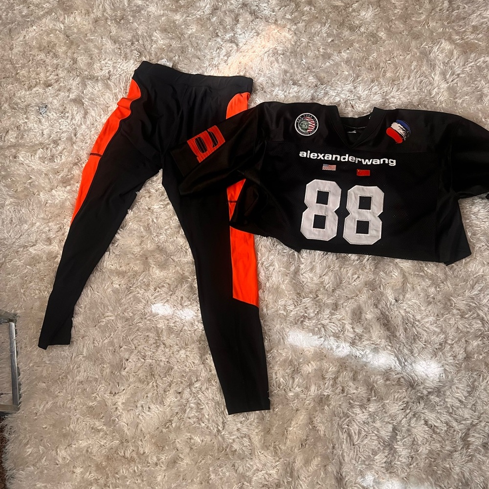 Alexander Wang Black and Orange Sports Set